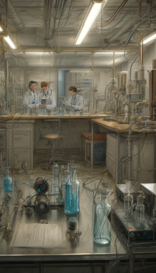 00026-972110013-Scientists in a laboratory, retro equipment, glass flasks, test tubes, metallic reflections.png